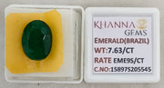 7.63/CT Natural Panna Stone with Govt. Lab Certificate-15897S205545