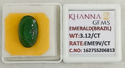 3.12/CT Natural Panna Stone with Govt. Lab Certificate-16275S206813