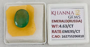 4.63/CT Natural Panna Stone with Govt. Lab Certificate-16275S206810