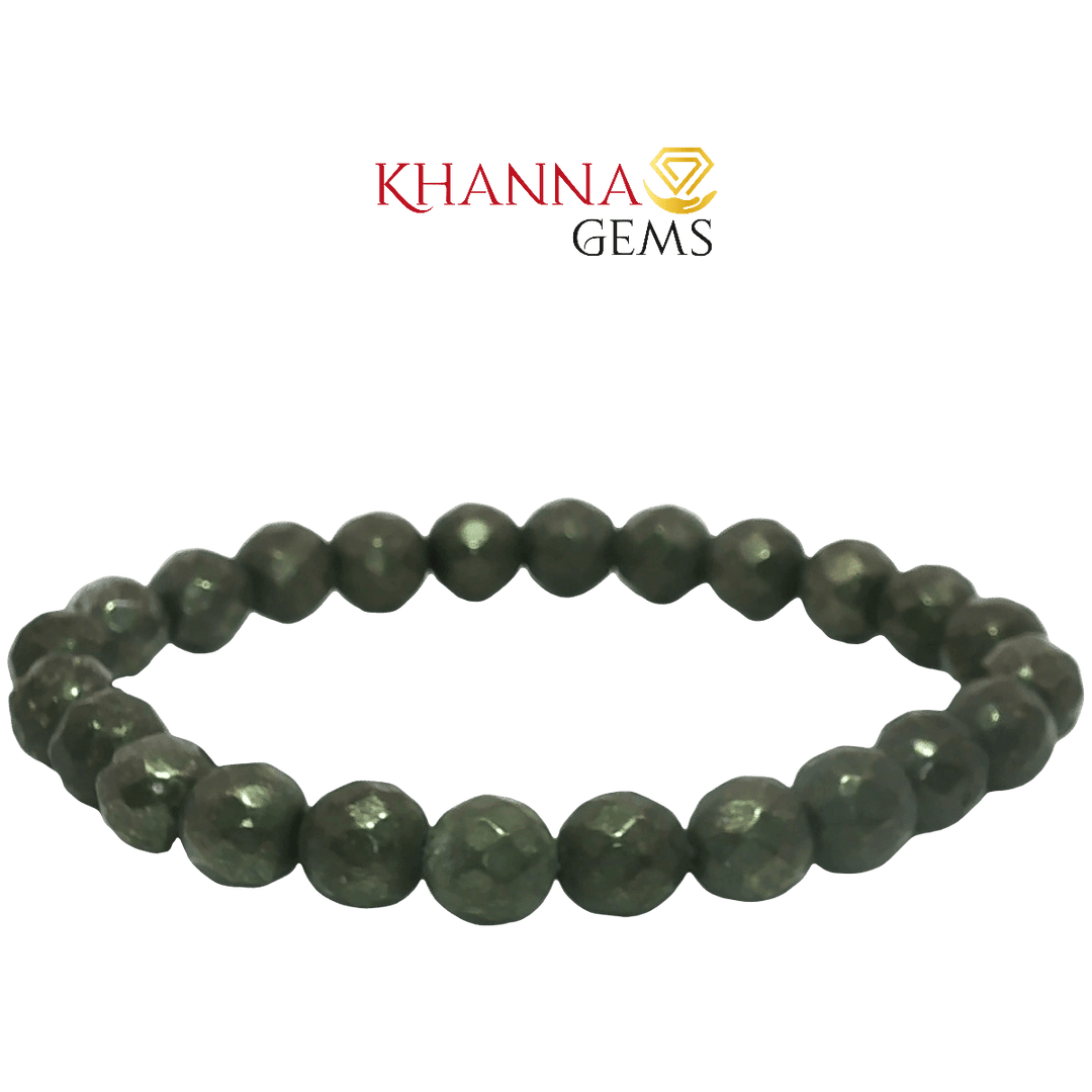 Premium Faceted Pyrite 8MM Gemstone Beads – NOO6006
