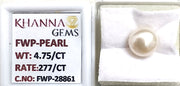 4.75/CT Natural Fresh Water Pearl With Lab Certificate - 28861