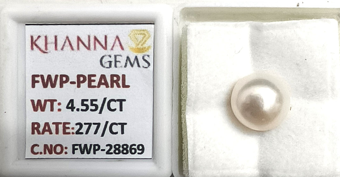 4.55/CT Natural Fresh Water Pearl With Lab Certificate
