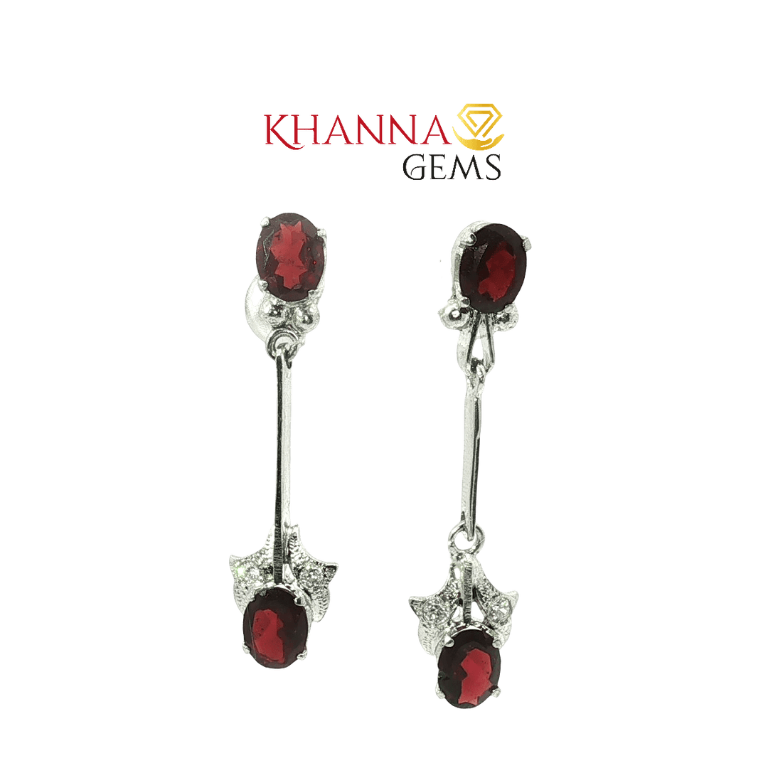 5.60/GM Royal Garnet-Zircon Earrings - G0036