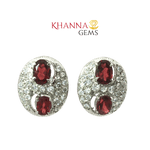 Load image into Gallery viewer, 6.20/GM Royal Garnet-Zircon Earrings - G0066