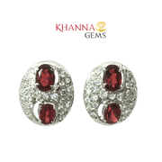 6.20/GM Royal Garnet-Zircon Earrings - G0066