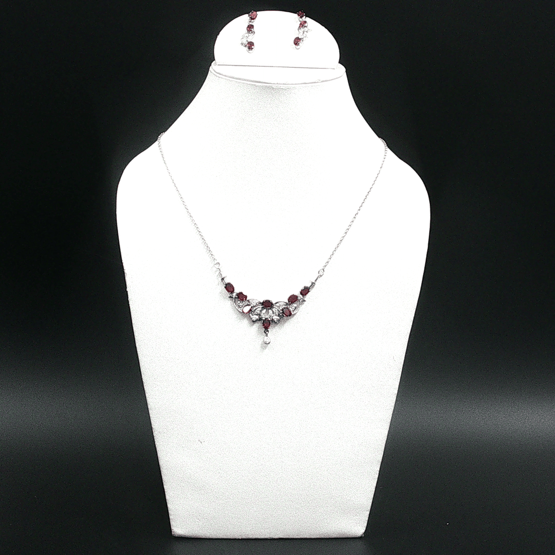 18.65/GM GARNET NECKLACE T SET GEMSTONE - 00181
