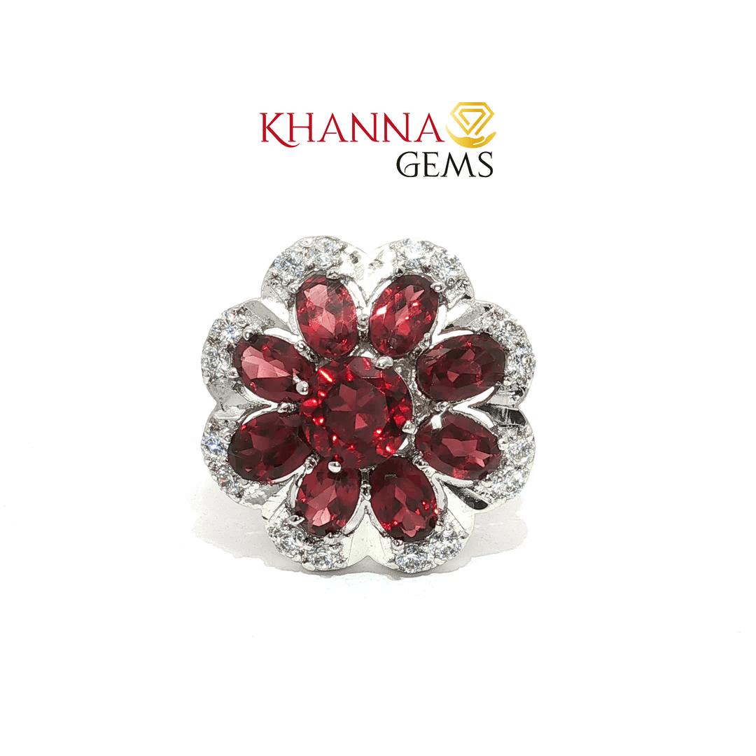 8.22/GM  GARNET ZIRCON RING Earrings - G0557