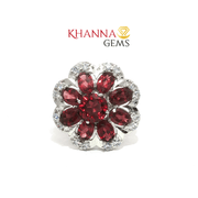8.22/GM  GARNET ZIRCON RING Earrings - G0557