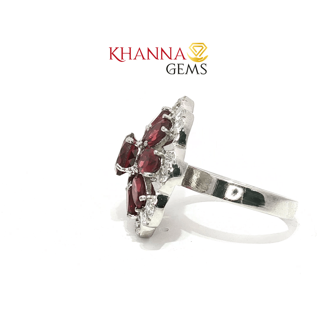 8.22/GM  GARNET ZIRCON RING Earrings - G0557