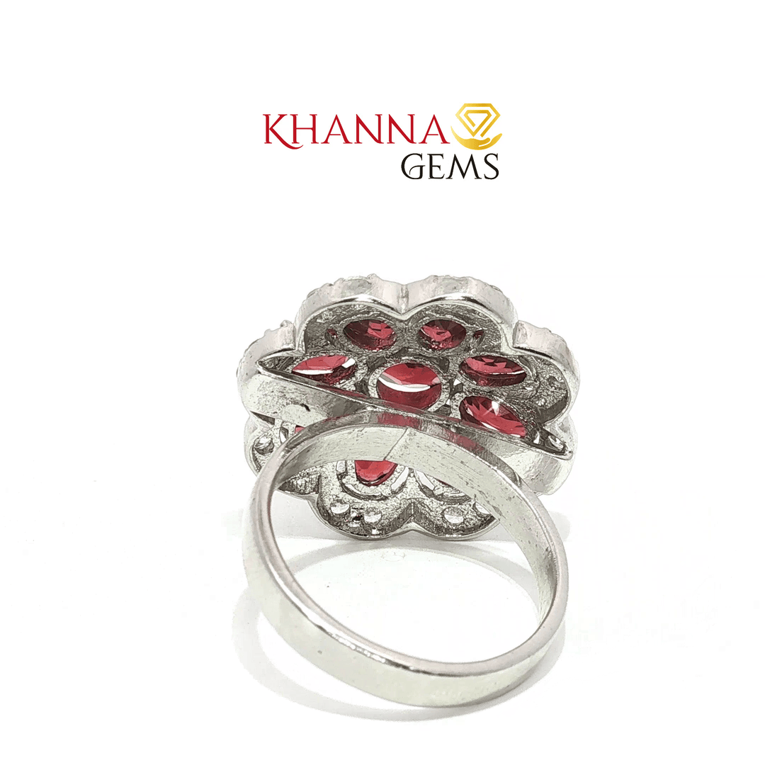 8.22/GM  GARNET ZIRCON RING Earrings - G0557