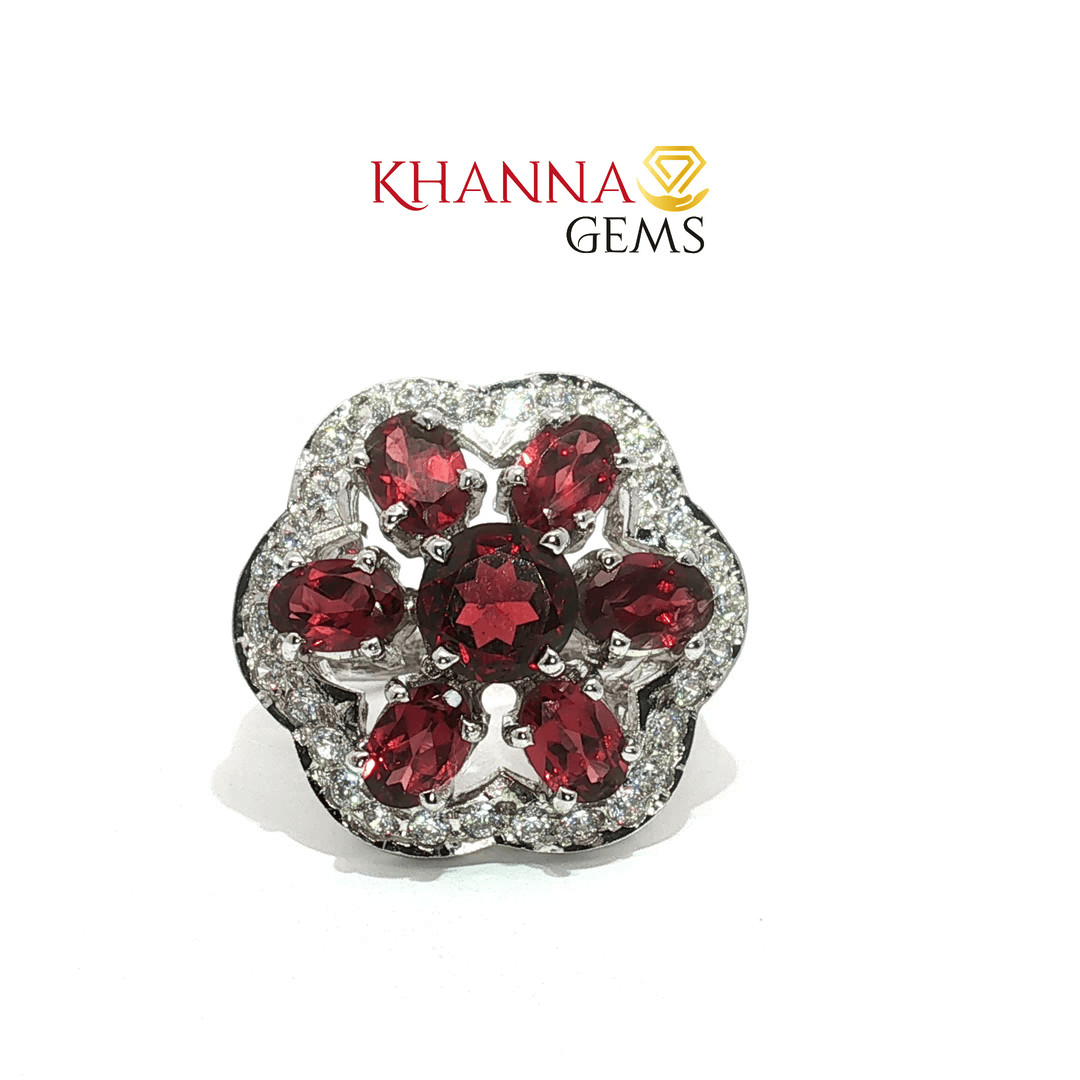 9.12/GM  GARNET ZIRCON RING Earrings - G0558