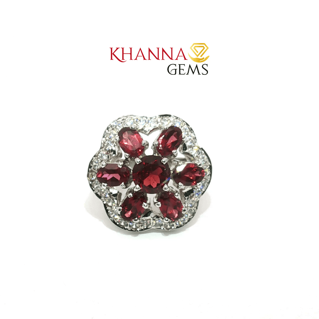 9.41/GM  GARNET ZIRCON RING Earrings - G0563
