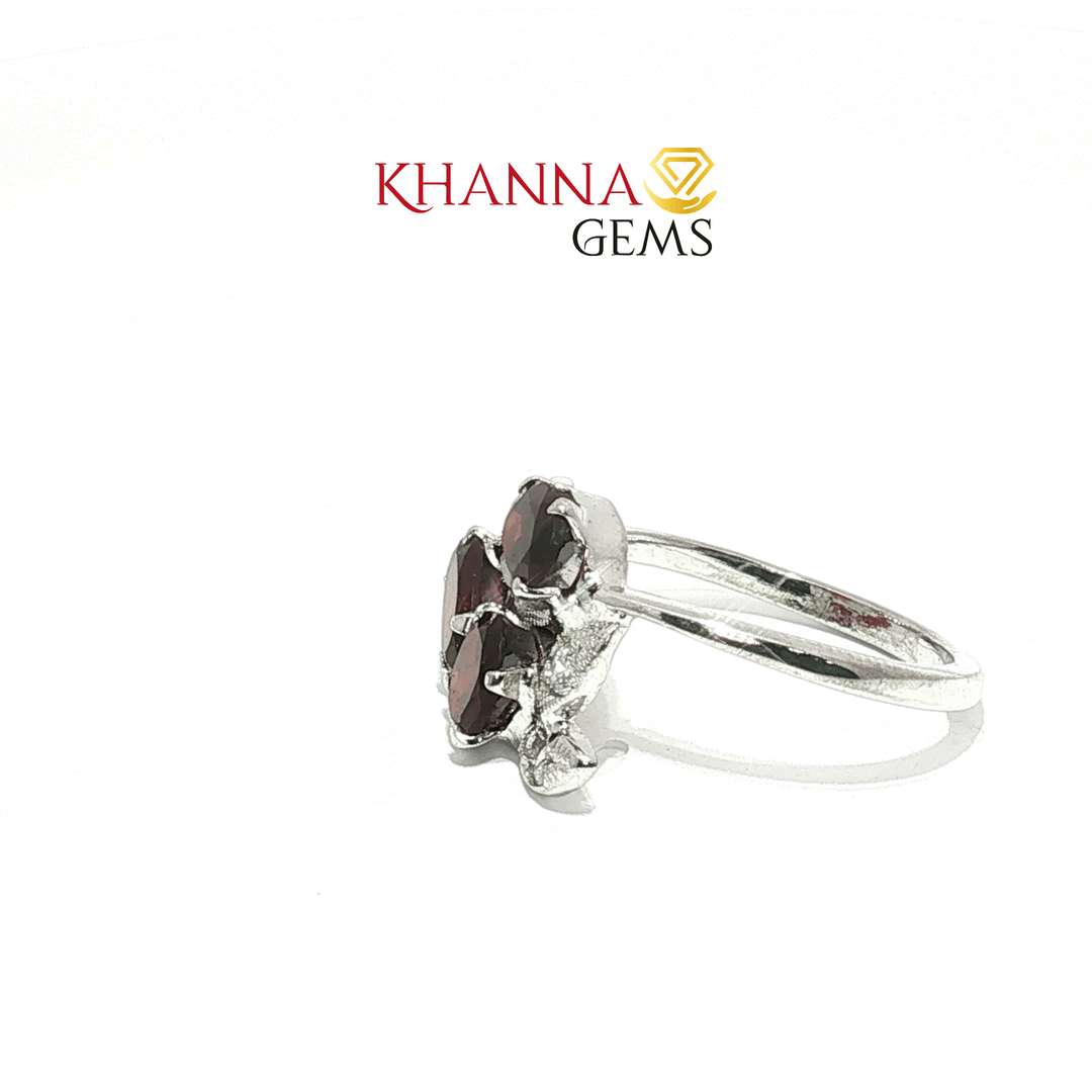 3.56/GM  GARNET ZIRCON RING Earrings - G0565