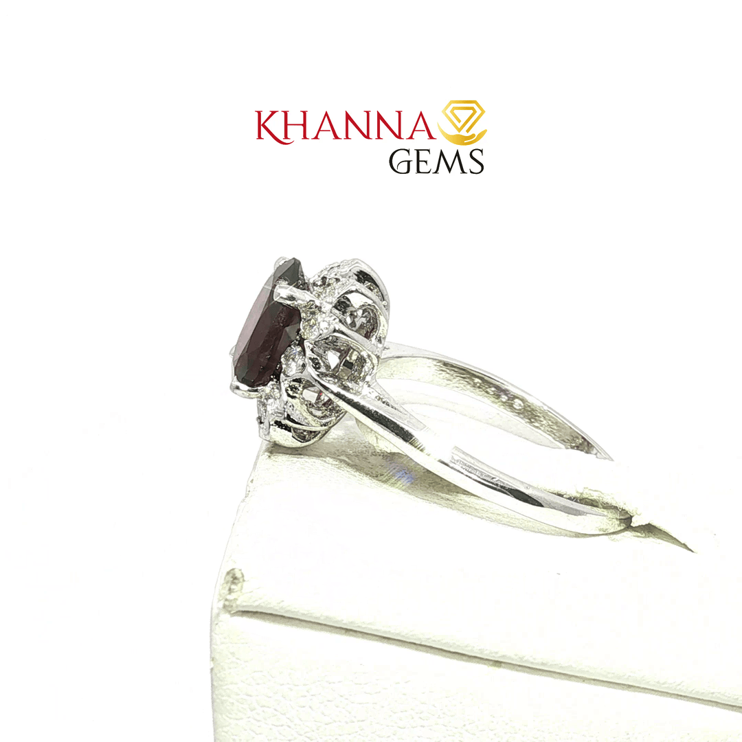 3.49/GM  GARNET ZIRCON RING Earrings - G0566