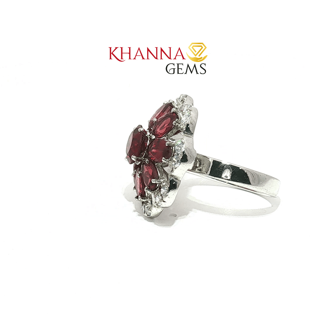8.22/GM  GARNET ZIRCON RING Earrings - G0567