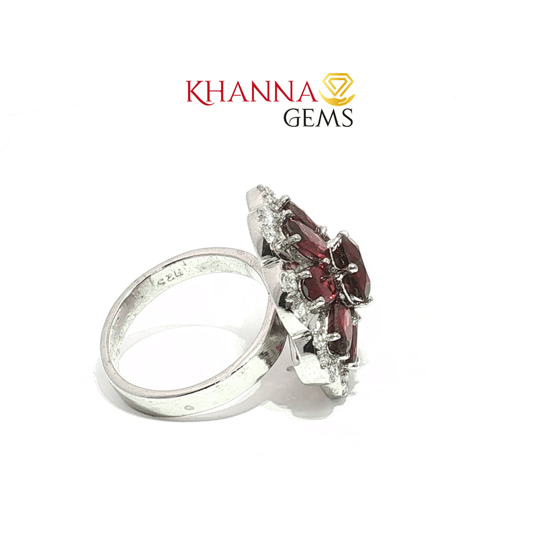 8.22/GM  GARNET ZIRCON RING Earrings - G0567