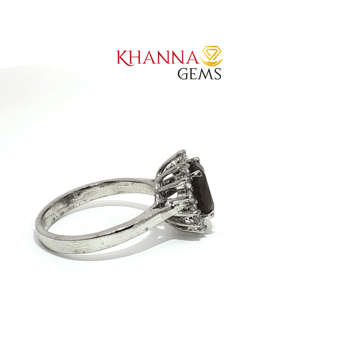 3.47/GM  GARNET ZIRCON RING Earrings - G0372