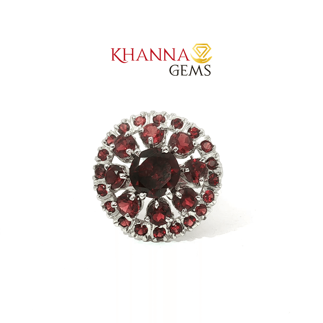 8.46/GM  GARNET ZIRCON RING Earrings - G0379