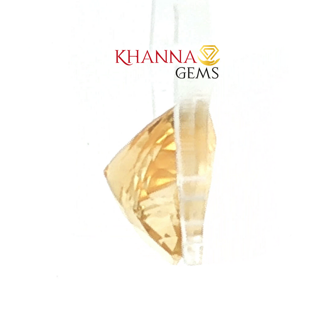 8.2/CT Natural Certified Golden Topaz Gemstone -GTZTRA033