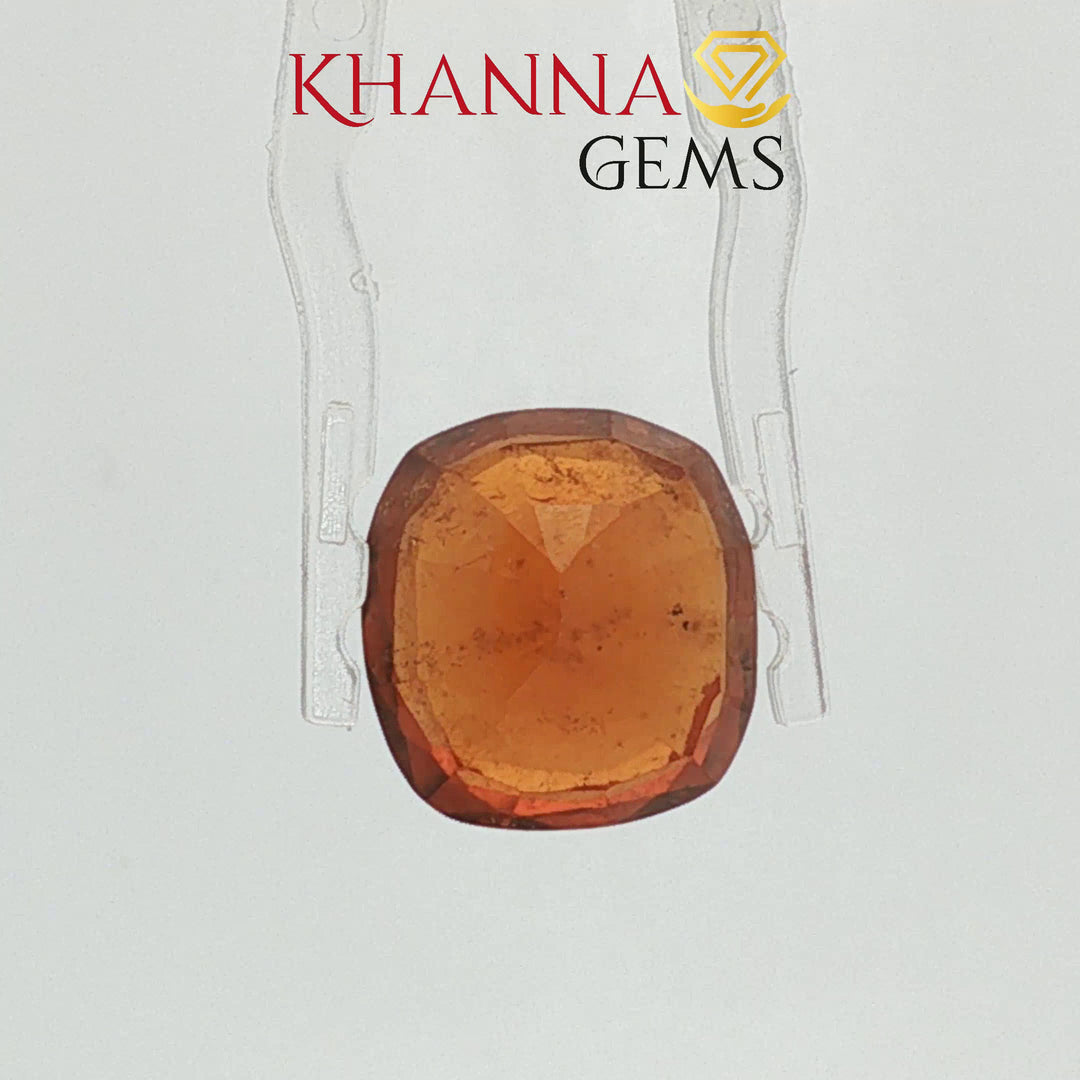 8.07/Carat Natural Hessonite Stone with Govt. Lab Certificate-107378