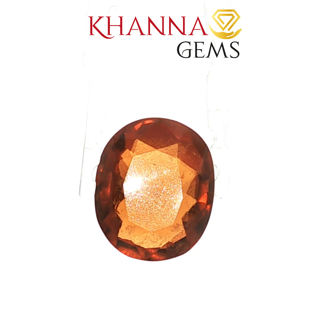 8.25/Carat Natural Hessonite Stone with Govt. Lab Certificate-115116