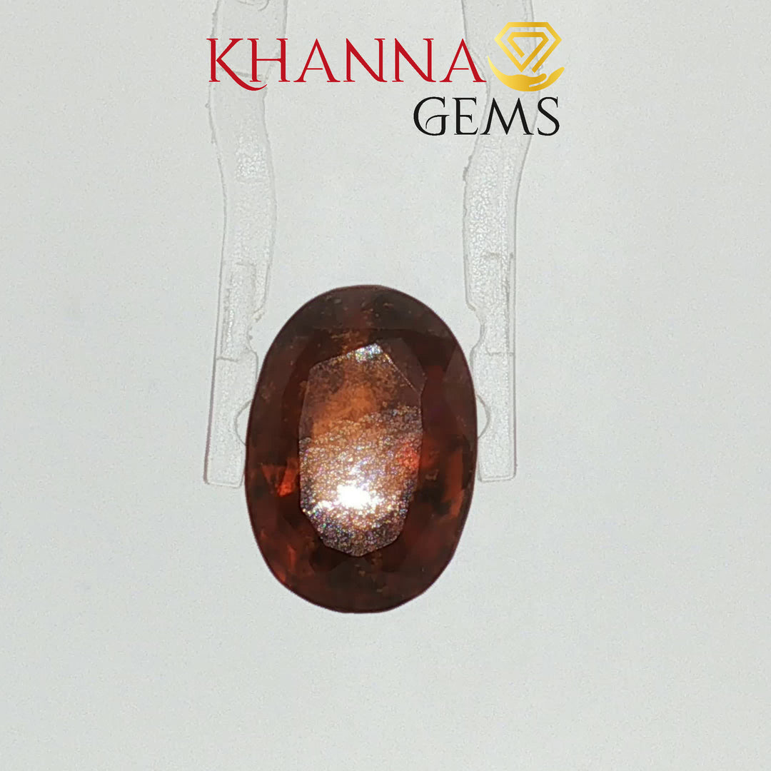 7.63/CT Natural Hessonite with Govt. Lab Certificate- 123838
