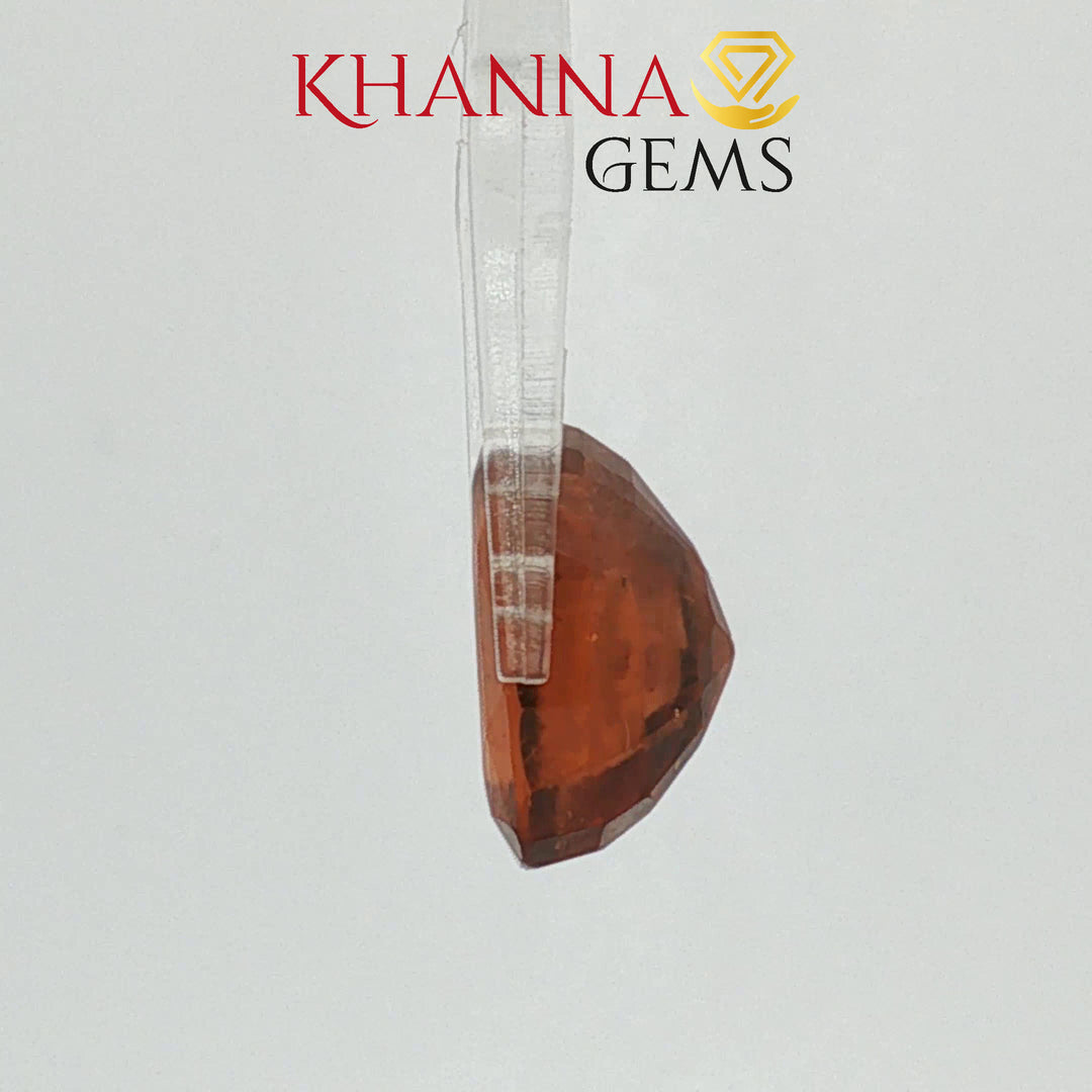 7.63/CT Natural Hessonite with Govt. Lab Certificate- 123838
