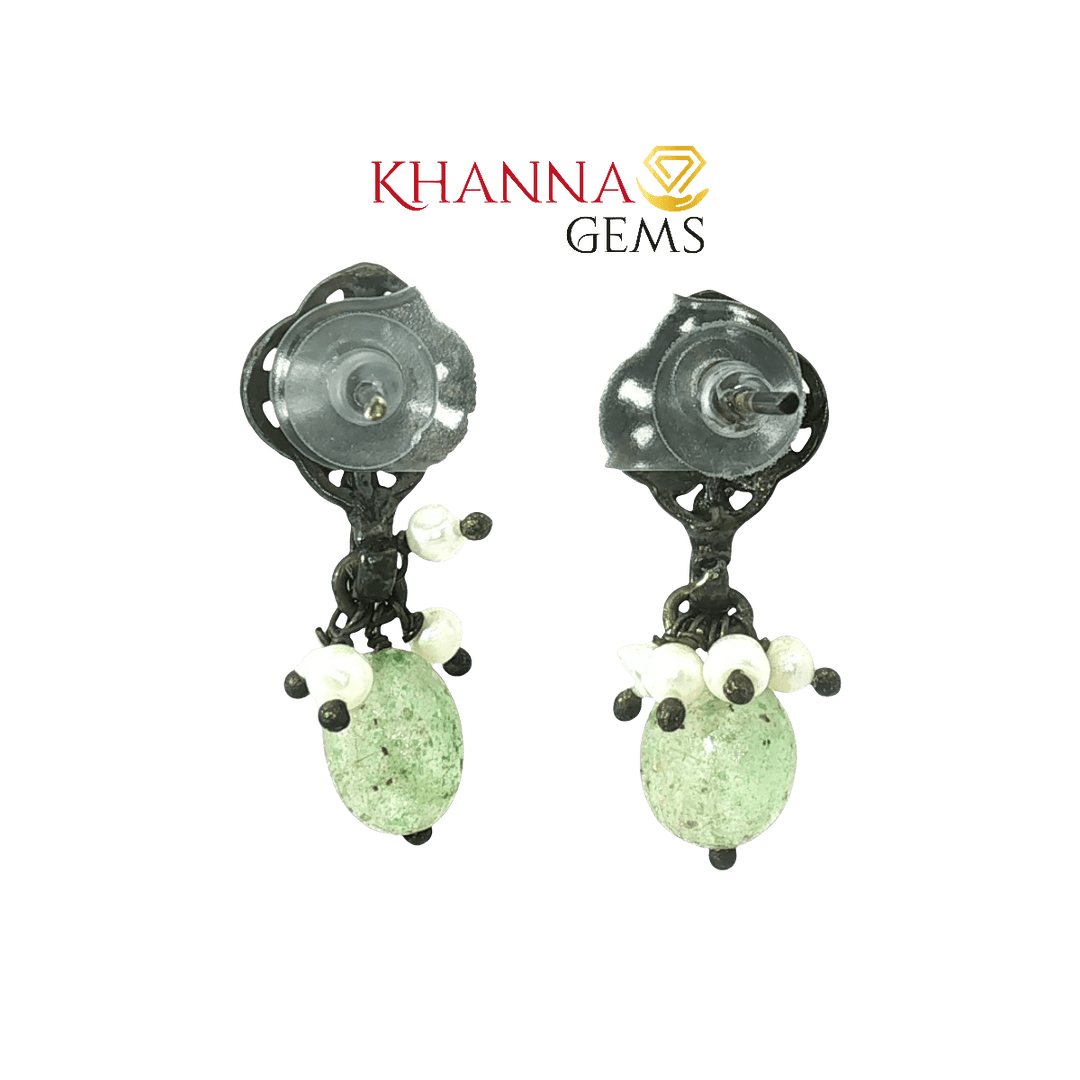 4.40/GM Royal Green Quartz Earrings - G0053