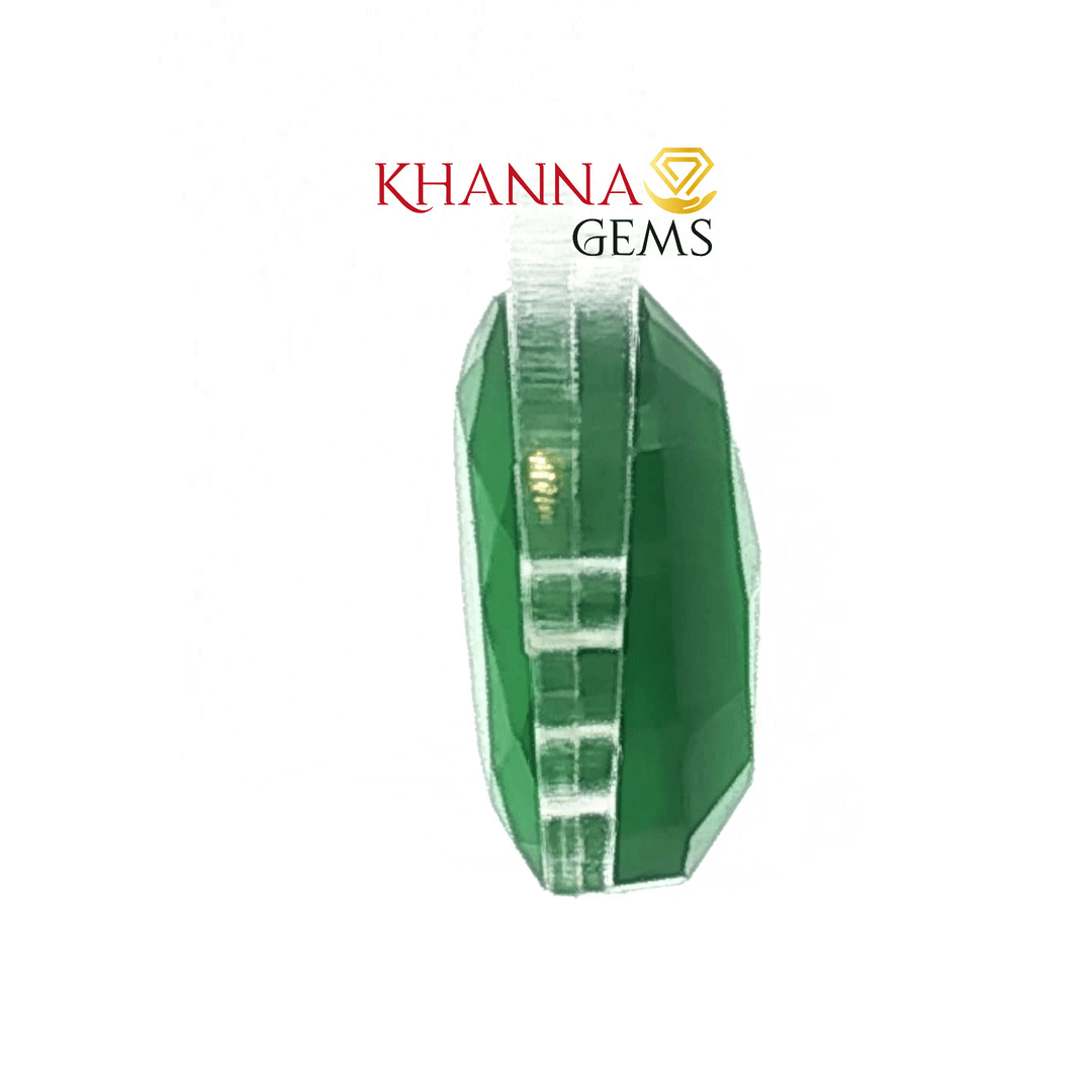 7.62/CT Natural Certified Green Onyx Gemstone -201868