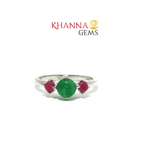 Load image into Gallery viewer, 2.41/GM  GREEN ONYX RUBY RING Earrings - G0612