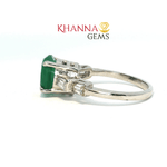 Load image into Gallery viewer, 3.63/GM  GREEN ONYX ZIRCON RING Earrings - G0608