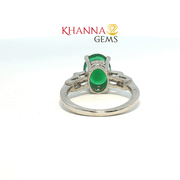 3.39/GM  GREEN ONYX ZIRCON RING Earrings - G0609
