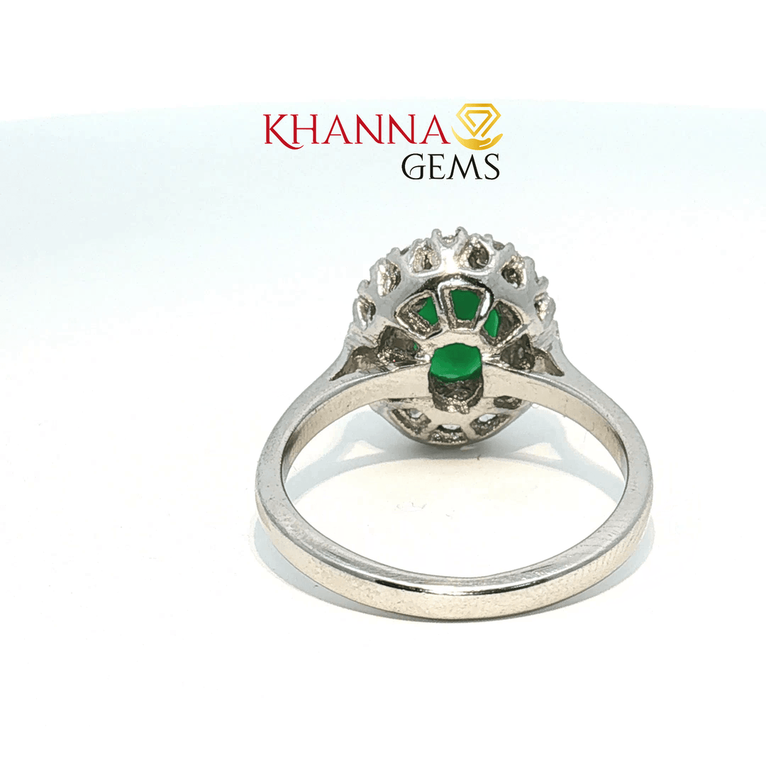 4.30/GM  GREEN ONYX ZIRCON RING Earrings - G0610