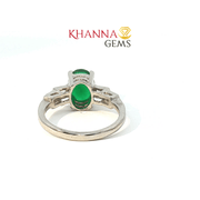 3.27/GM  GREEN ONYX ZIRCON RING Earrings - G0611