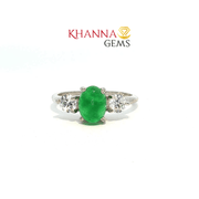 2.11/GM  GREEN ONYX ZIRCON RING Earrings - G0613