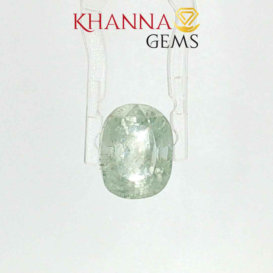 5.50/CT Natural Green Sapphire Stone with Govt. Lab Certificate-98774