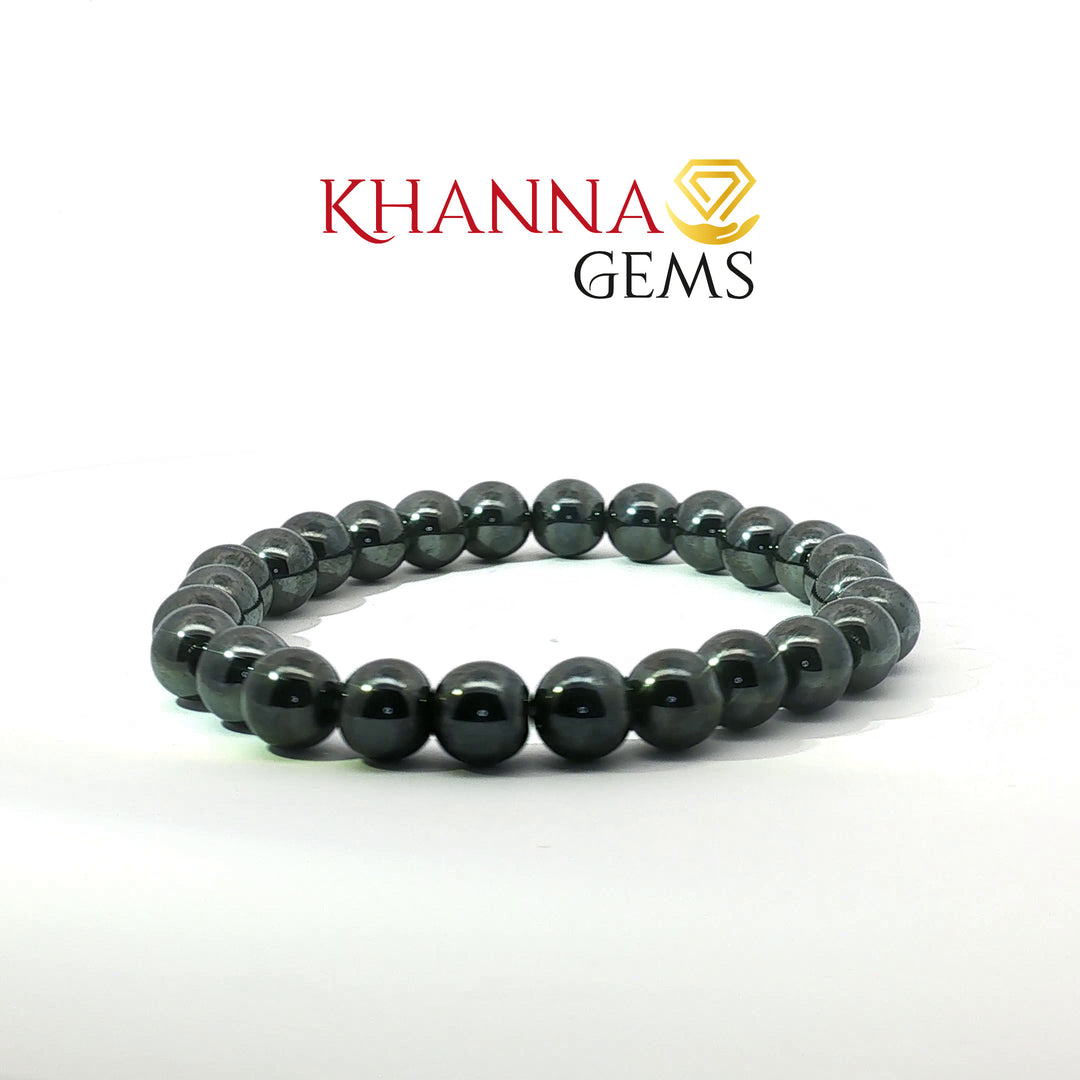 Natural Gunmetal/Hematite Bracelet