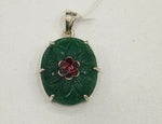 Load image into Gallery viewer, 14.51/GM INDIAN JADE SILVER PENDANT (2750.00)
