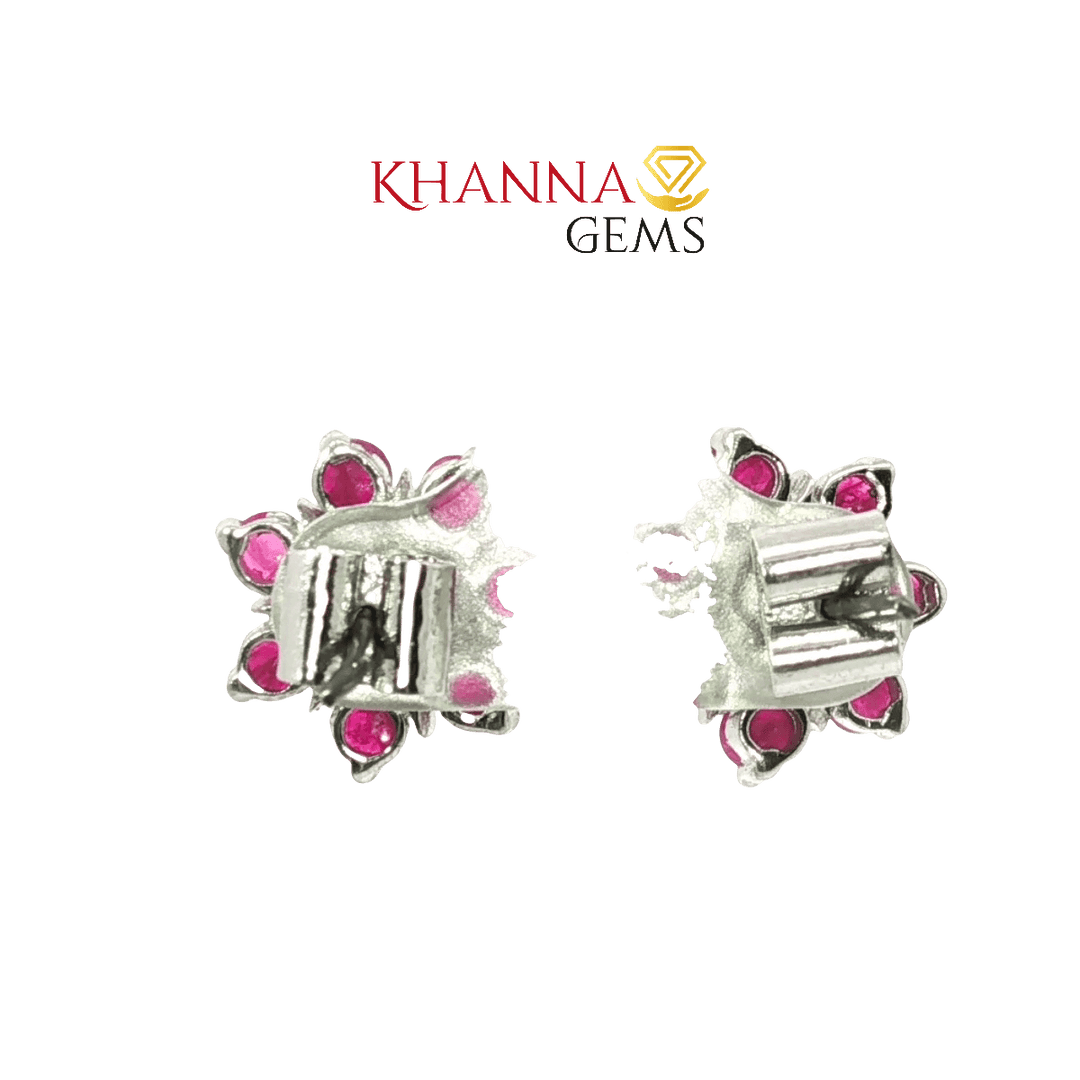5.7/GM Natural Ruby & Black Onyx Earrings - ROE00220