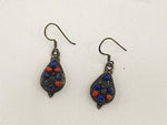 Load image into Gallery viewer, 10.00/GM LAPIS CORAL RAJWARA SILVER EAR RINGS  (525)
