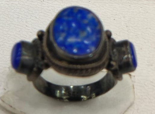 7.00/GM LLAPIS SILVER RING  (525)
