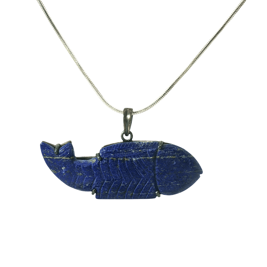 17.00/GM LAPIS LAZULI FISH GEMSTONE - LAPISF001