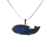 Load image into Gallery viewer, 17.00/GM LAPIS LAZULI FISH GEMSTONE - LAPISF001