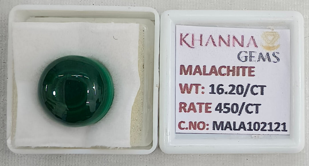 16.20/CT Natural Malachite Gemstone of Premium Quality-MALA102121