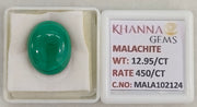 12.95/CT Natural Malachite Gemstone of Premium Quality-MALA102124