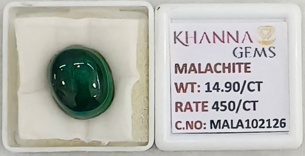 14.90/CT Natural Malachite Gemstone of Premium Quality-MALA102126