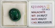 14.90/CT Natural Malachite Gemstone of Premium Quality-MALA102126