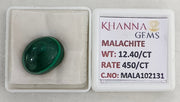 12.40/CT Natural Malachite Gemstone of Premium Quality-MALA102131