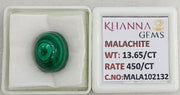 13.65/CT Natural Malachite Gemstone of Premium Quality-MALA102132