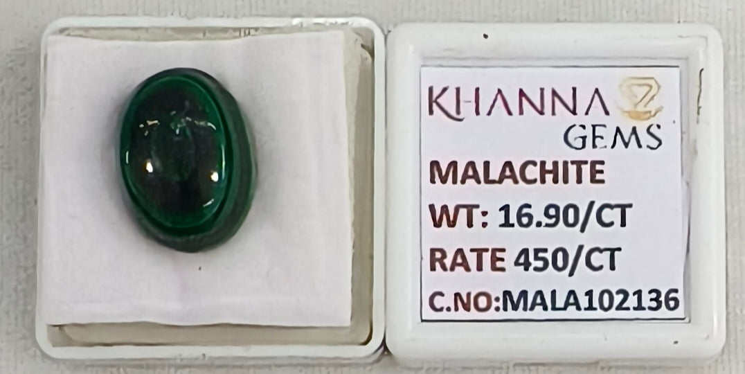 16.90/CT Natural Malachite Gemstone of Premium Quality-MALA102136